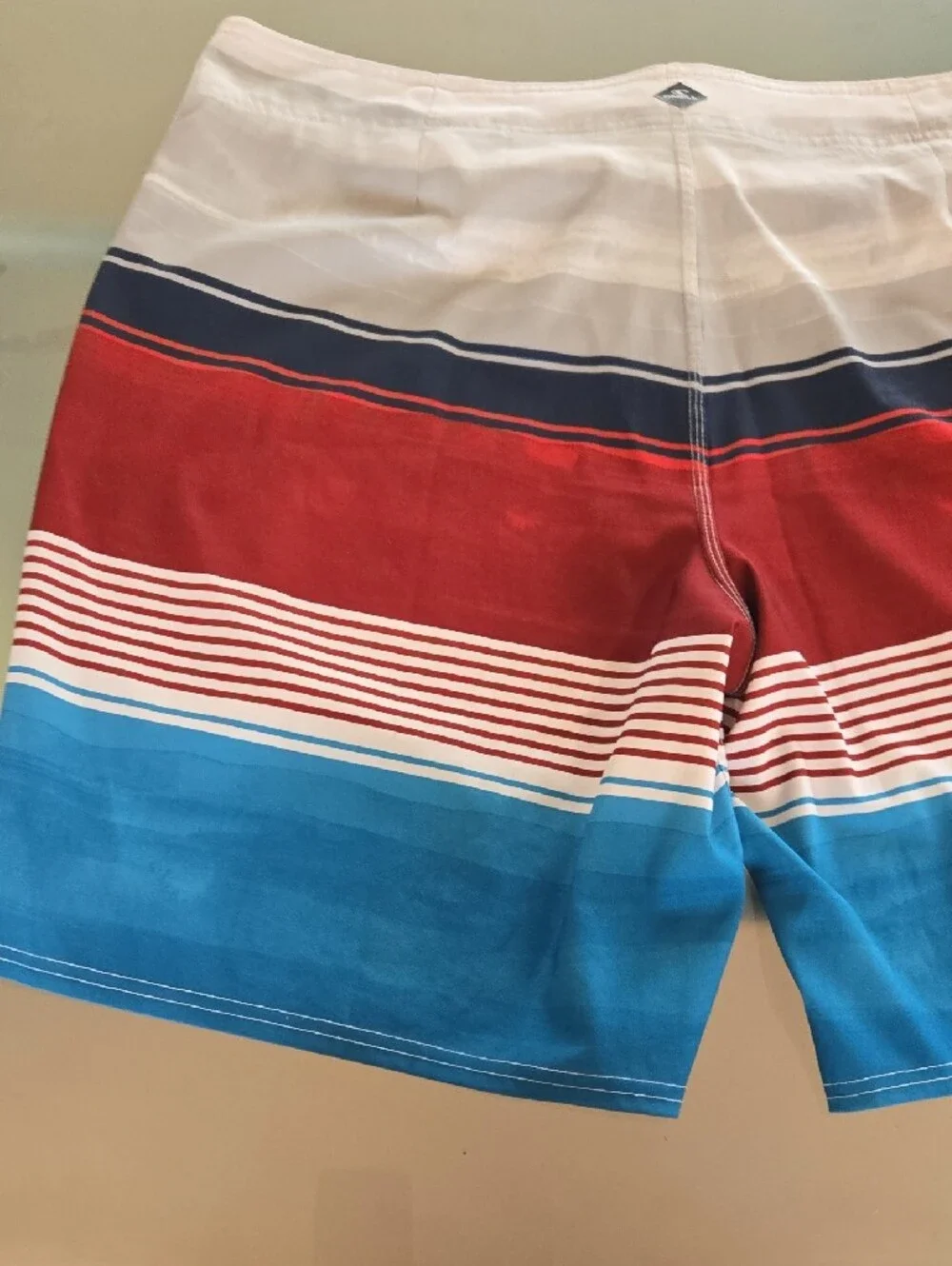 O'Neill Red, Blue & White Striped Men's Board Shorts